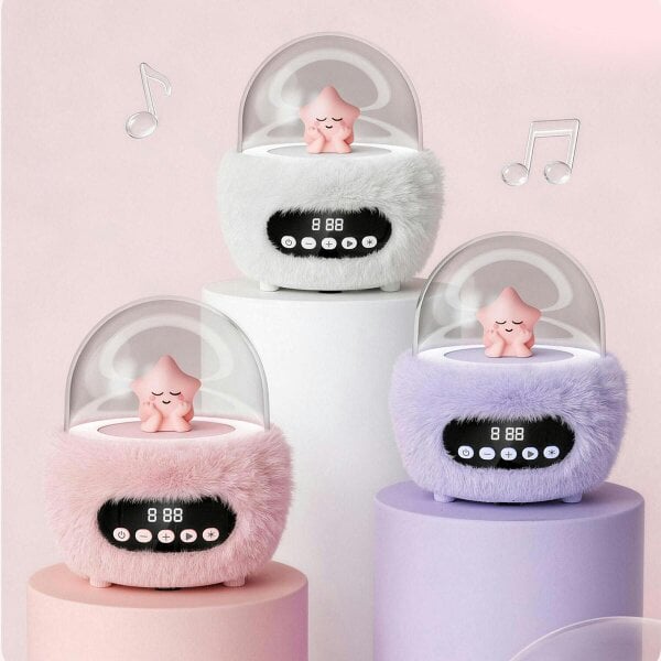 Obasyhig Cute Mini Speaker with Dual Wireless Mics
