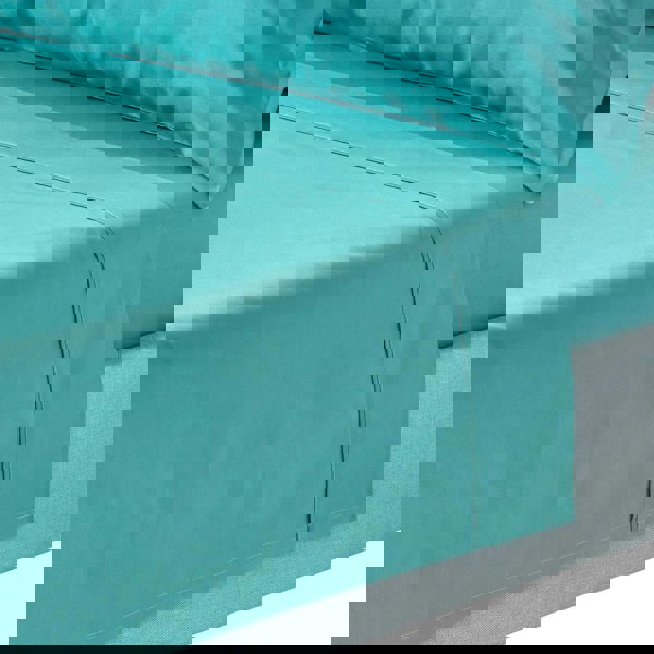 HOMESCAPES Crisp & Cool 200 TC Egyptian Cotton Percale Flat Sheet