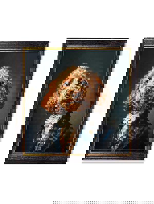 Exceptional Art Sir Barkington - Gentleman Cockapoo Oxford Square Frame