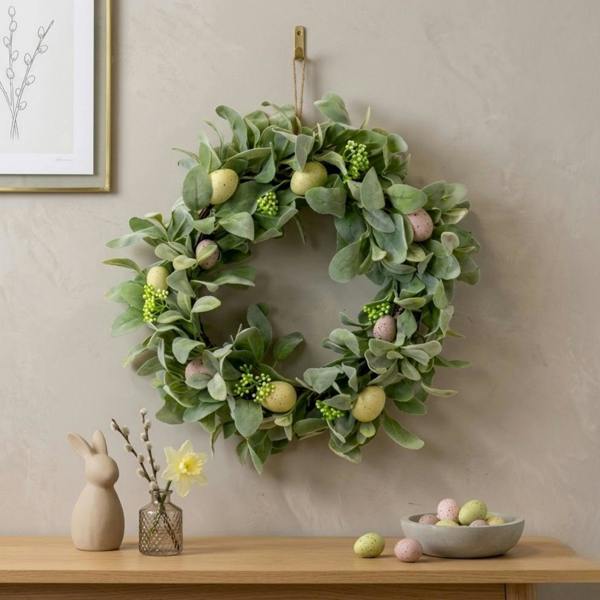 Garden Greatness Springtime Rustic Leaf Egg Wreath