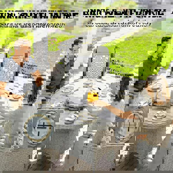 Patio Rattan Dining Set