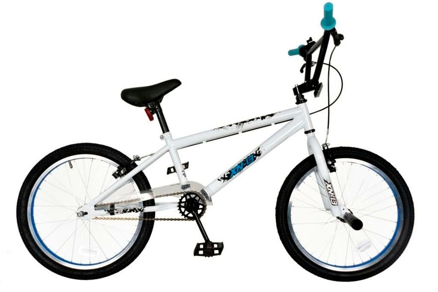 XN-13 20" Kids BMX Single Speed - White/Black/Blue
