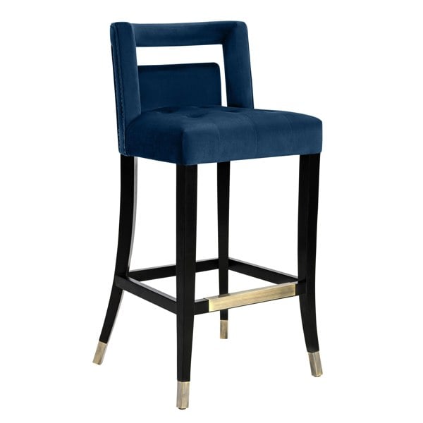 Furniture Edit Hart Navy Velvet Counter Bar Stool