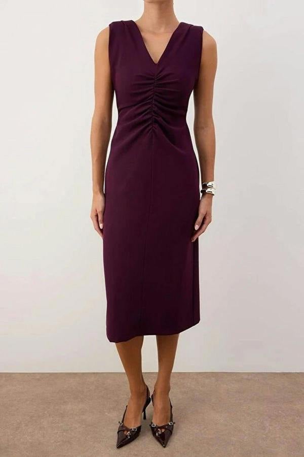 WOVCOR Midi Woven Dress