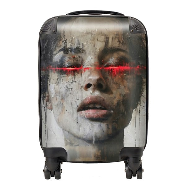 Warren Reed Abstract Face In Motion Suitcase