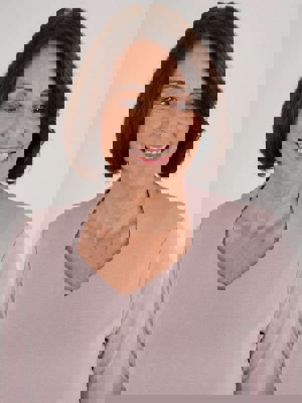 PennyPlain High Back Sweetheart Neck Top - Cloud