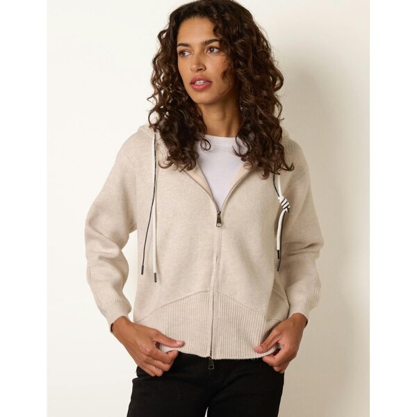 Blue Vanilla Knitted Zip Through Hoodie