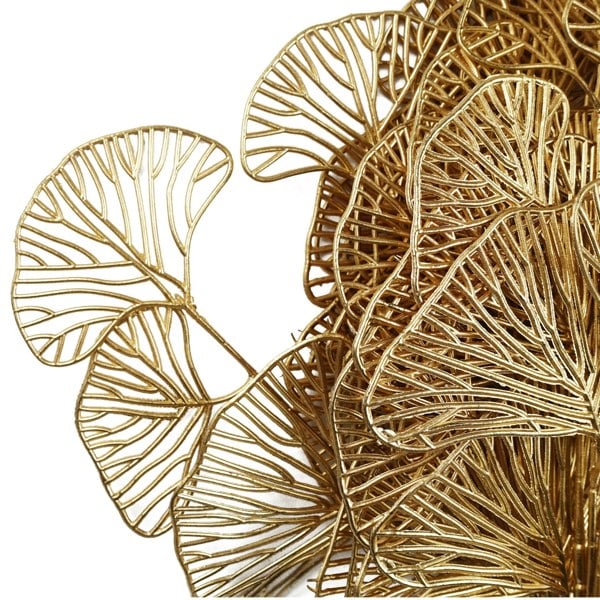 Leaf Pack of 6 x 65cm Golden Leaves Flower Arrangement Decoration