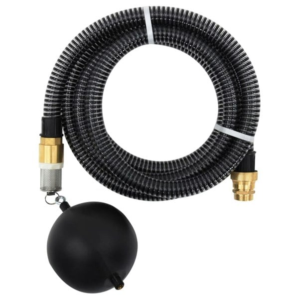 Berkfield Suction Hose with Brass Connectors Black 1.1" 10 m PVC