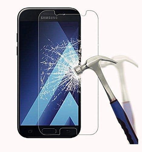 Samsung Galaxy A3 2017 Protector, Tempered Glass Protective Films Invisible Transparent Clear Protection Display Shield - (Pack of 2)