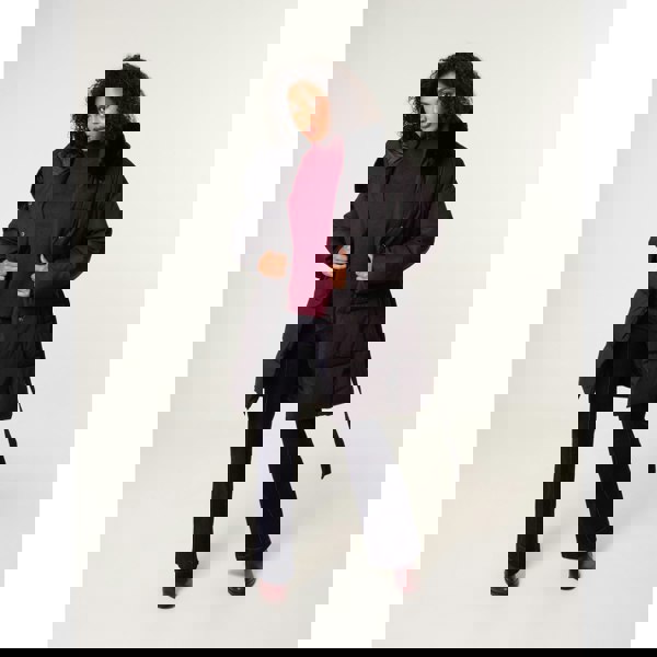 Blue Vanilla Faux Fur Hood Puffer Coat