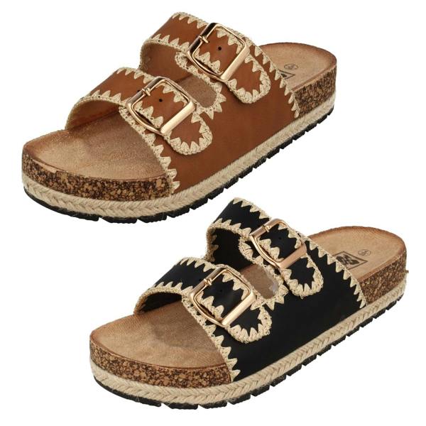 Down to Earth Ladies Down To Earth Summer Mule Sandals/Sliders F12106