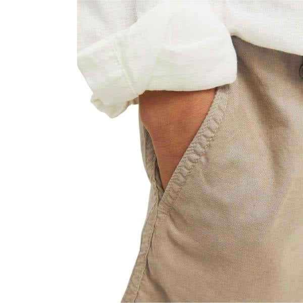 Jack And Jones Boys Linen Chino Shorts - Crockery - 