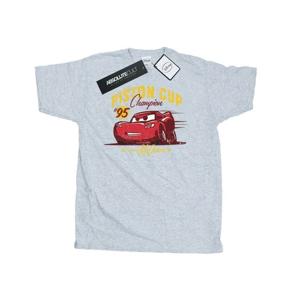 Disney Mens Cars Piston Cup Champion T-Shirt - Sports Grey