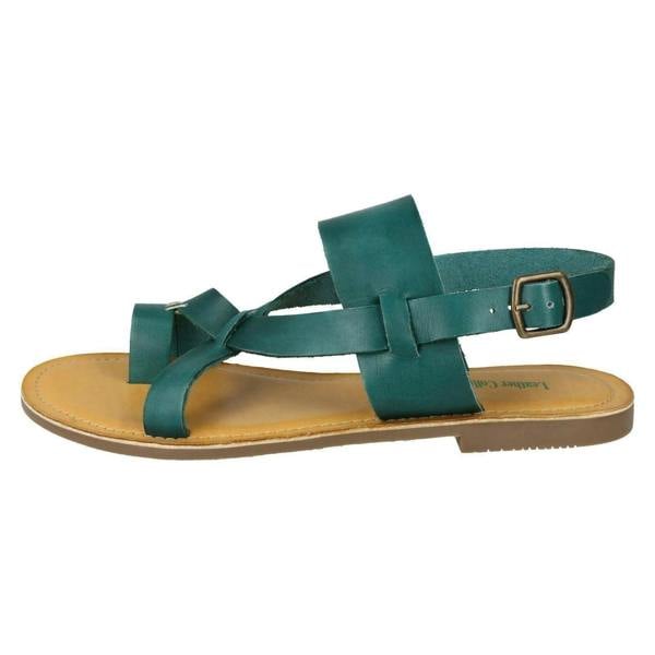 Leather Collection Ladies Leather Collection Toe Loop Sandals F00127