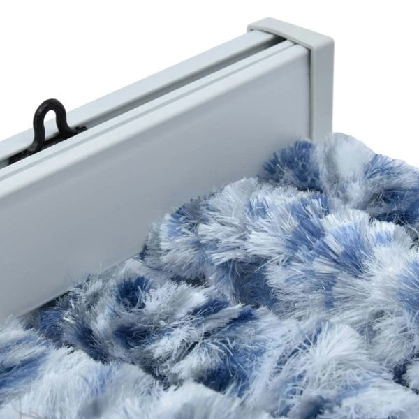Berkfield Insect Curtain Blue and White 90x200 cm Chenille
