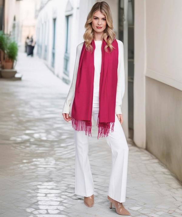Pia Rossini Pia - Italian Pashmina - Dark Magenta
