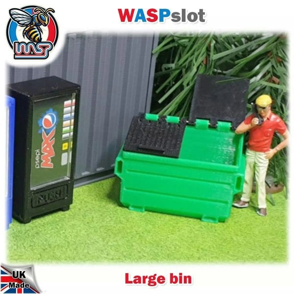 MCSlots Trackside Scenery Slot Car Displays 3 x Grey Large Bins 1:32 Wasp