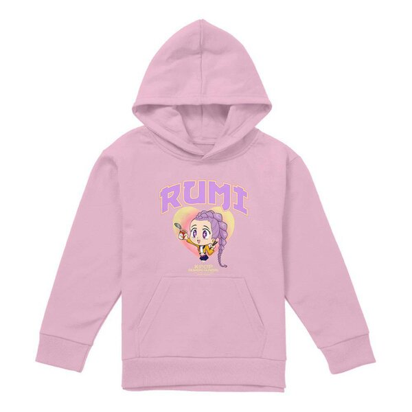 K-Pop Demon Hunters Childrens/Kids Huntrix Rumi Collegic Pullover Hoodie - Light Pink