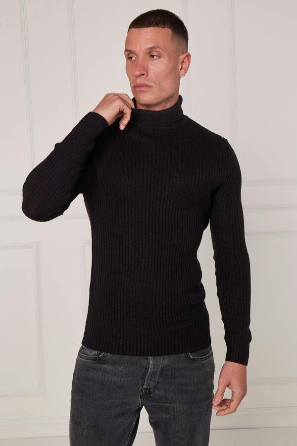 Men’s Ribbed Turtleneck Jumper