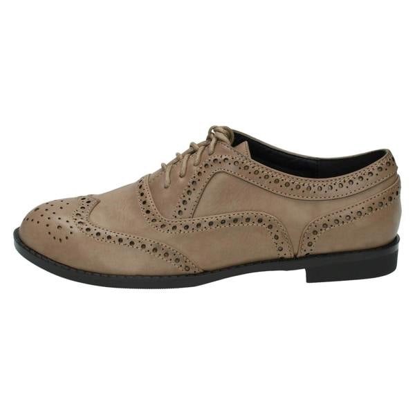 Spot On Ladies Spot On Casual Brogue Style Shoes