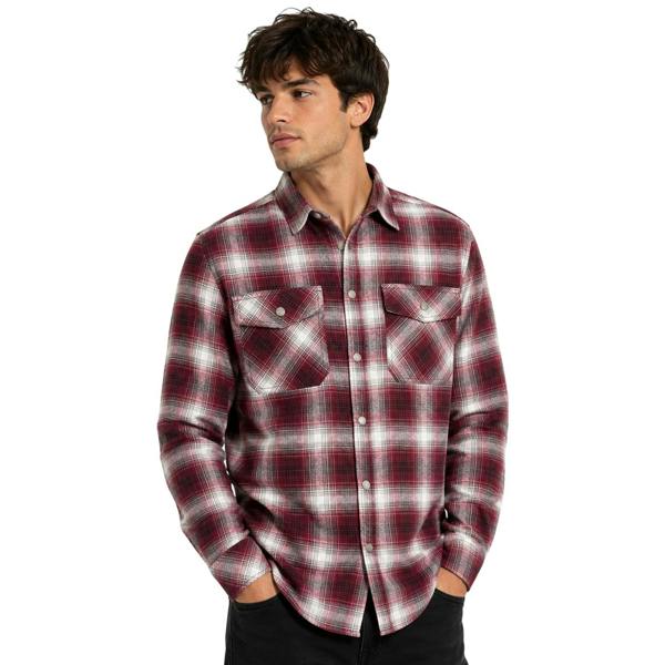 Trespass Mens Collared Shirt - Merlot - 