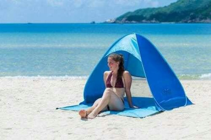 HYGRAD BUILT TO SURVIVE Pop Up Portable Beach Canopy Sun Shade Shelter Outdoor Camping Fishing Tent Mesh