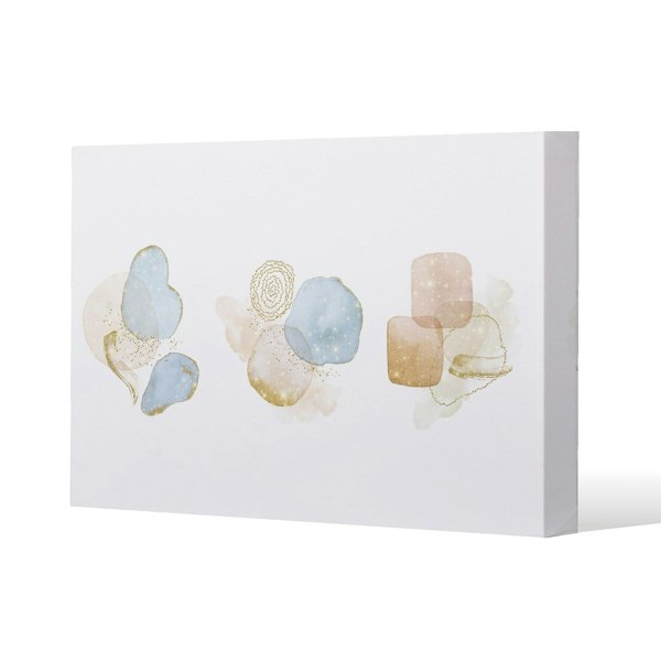 Benjamin Tate Design beige watercolor illustration & elements Slim Style Canvas Print  70x100cm , 15mm Slim Real wood.