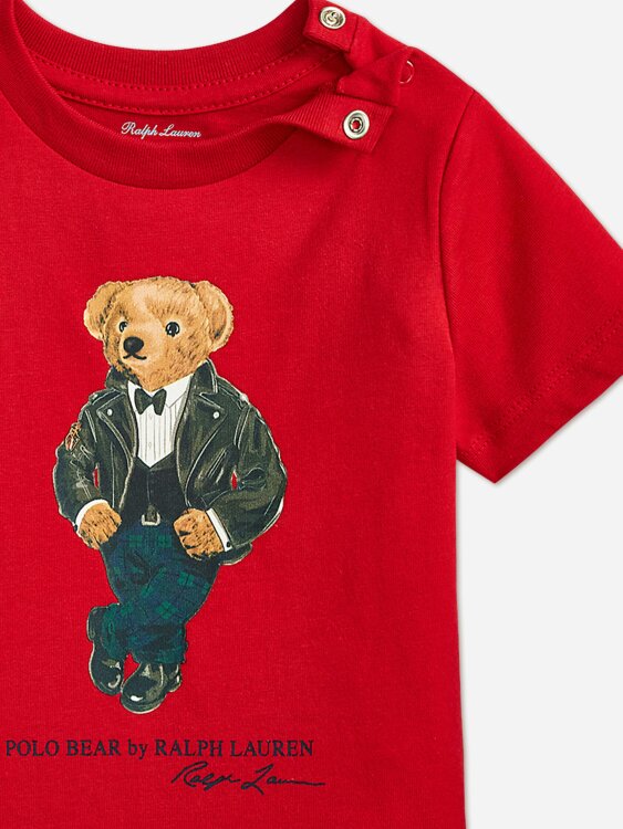 Ralph Lauren Kids Ralph Lauren Baby Boys Polo Bear T-Shirt in Red