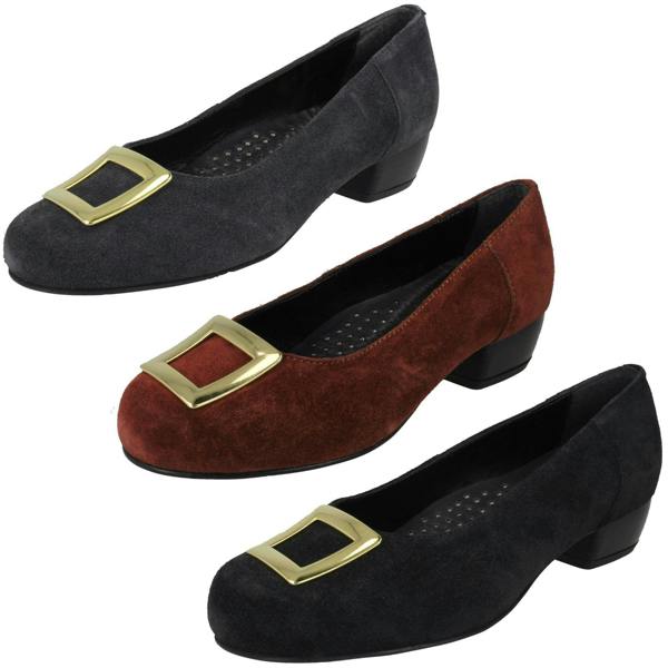 Da Bella Ladies Da Bella Heeled Court Shoes With Buckle Detail Kate