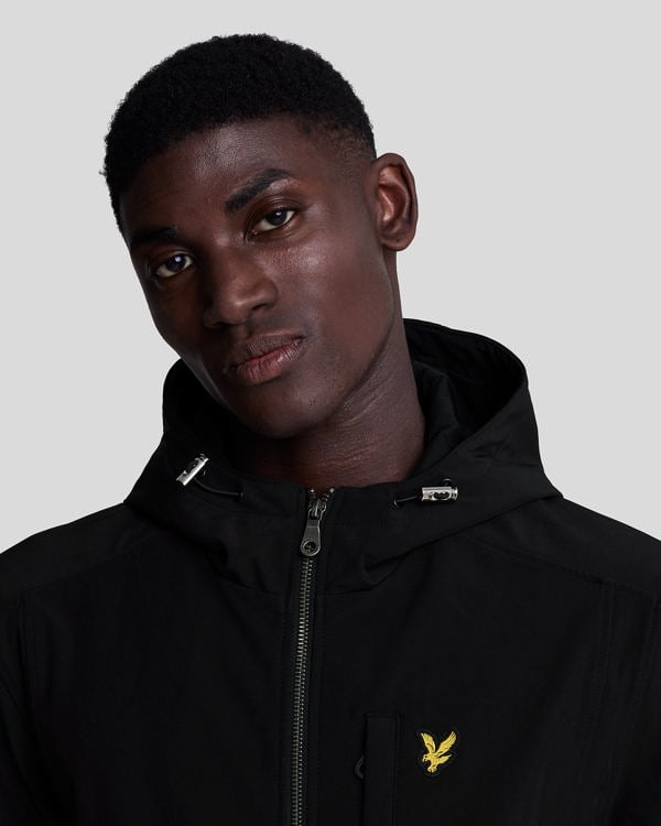 Lyle & Scott Branded Hooded Softshell Jacket - Dark Navy