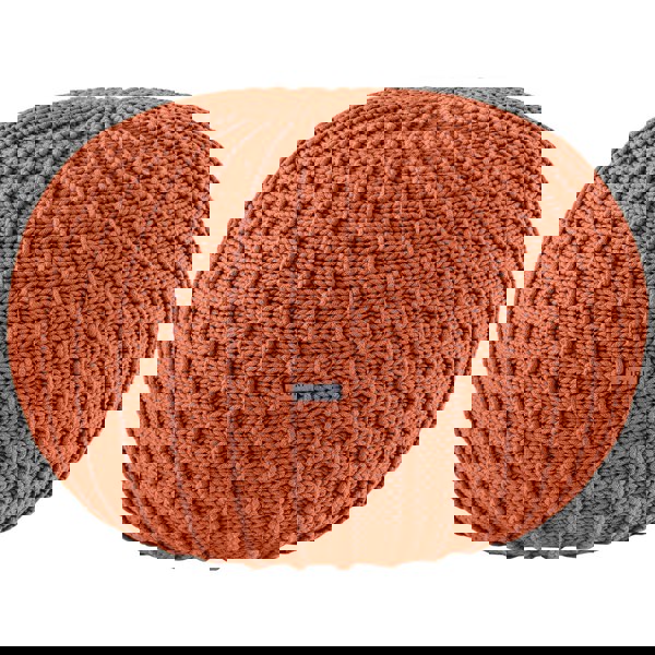 Zuri House Knitted pouffe, Large | PUMPKIN