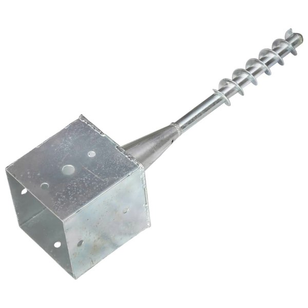 Berkfield Ground Spikes 6 pcs Silver 14x14x58 cm Galvanised Steel