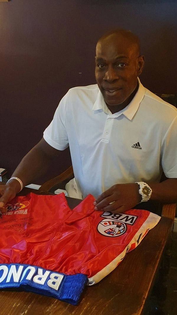 Frank Bruno Boxing Frank Bruno replica signed trunks