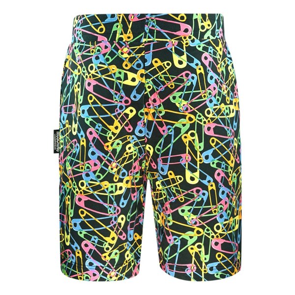 Moschino Multicolour Pin Design Shorts - Black