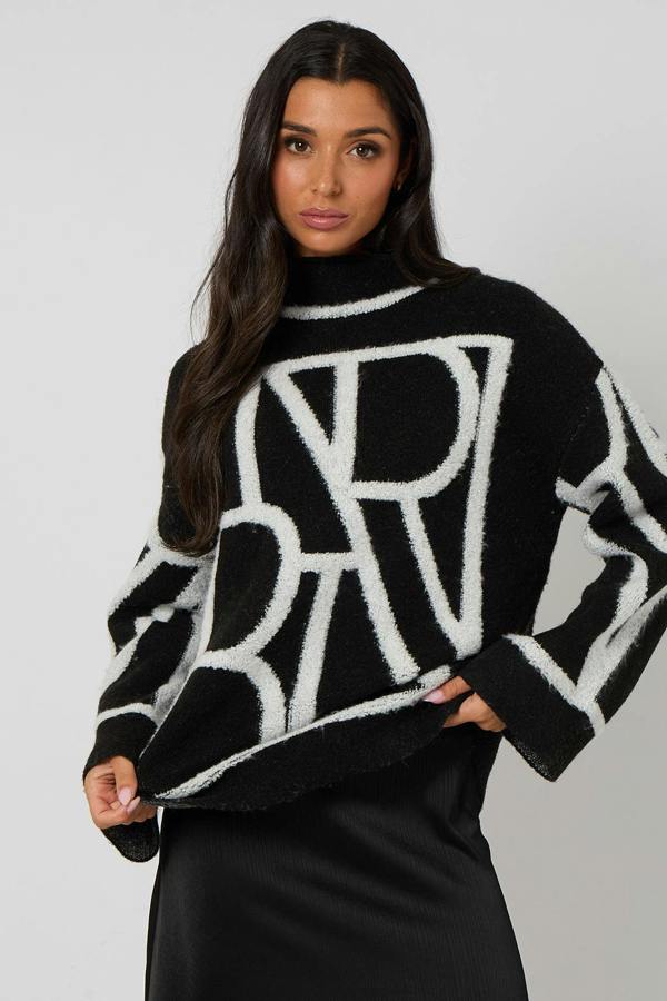 Urban Bliss Abstract Slogan Jumper