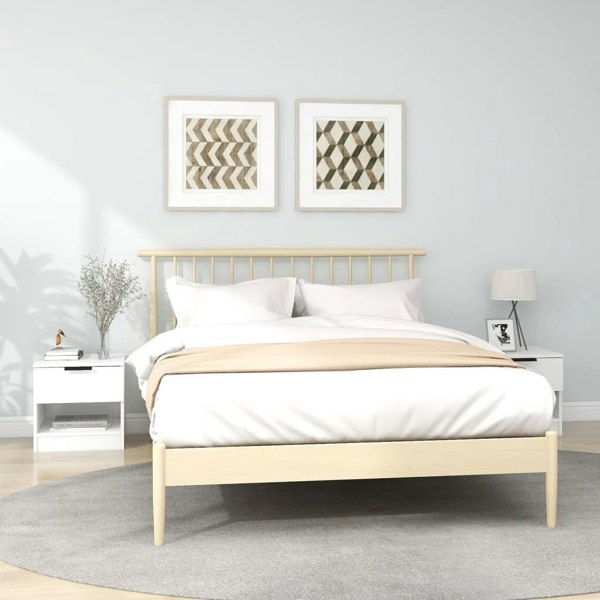 Berkfield Bedside Cabinets 2 pcs White Engineered Wood
