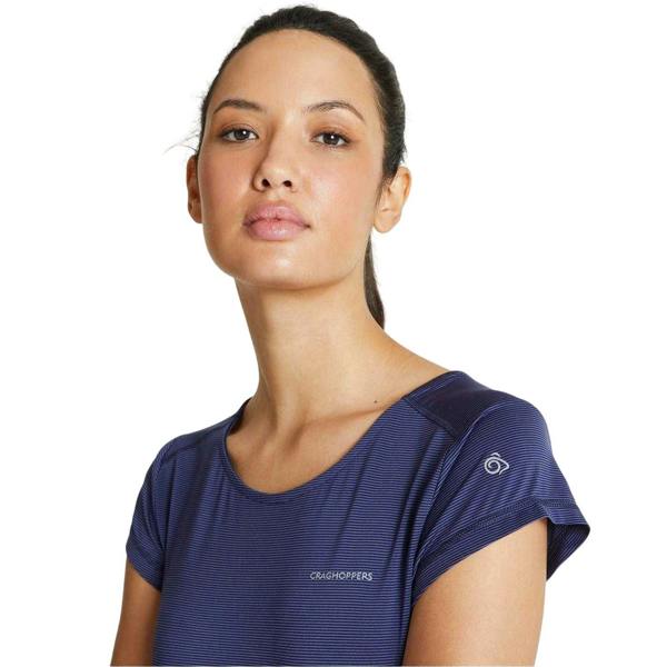 Craghoppers Womens/Ladies Atmos Stripe T-Shirt - Blue Navy - 