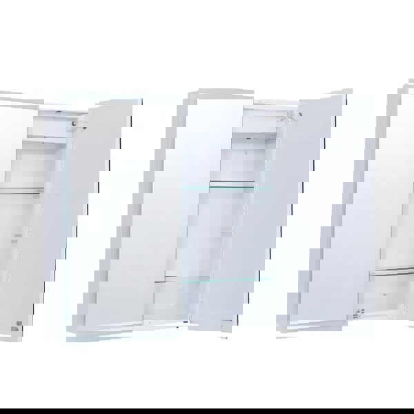 65cm Wide Elegant Double Door Bathroom Mirror LED Frameless Mirror Cabinet Bathroom Mirror Cabinets Living and Home