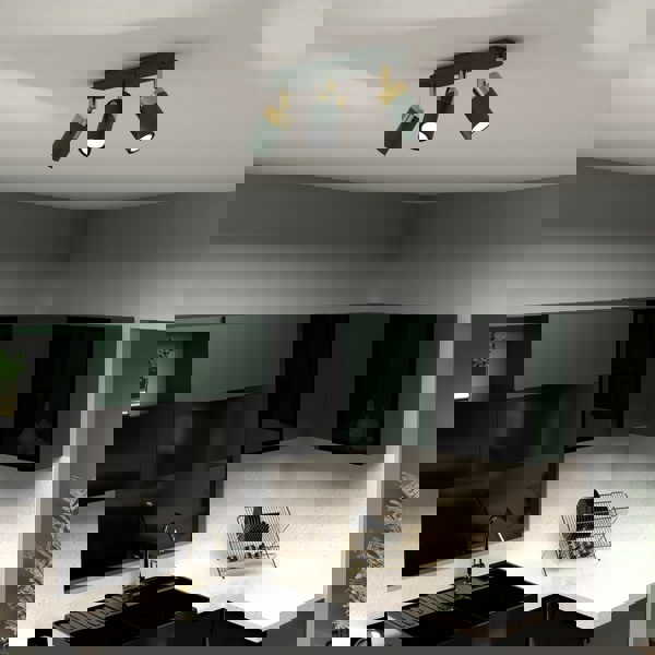 Milagro Ceiling Lamp Joker Green/Gold 3XGU10