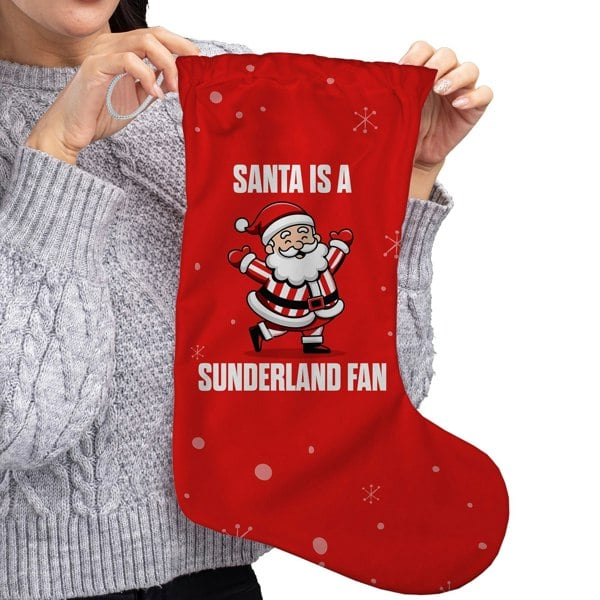 BritishmadeGifts Santa is a Gooners Football Fan - Christmas Stocking
