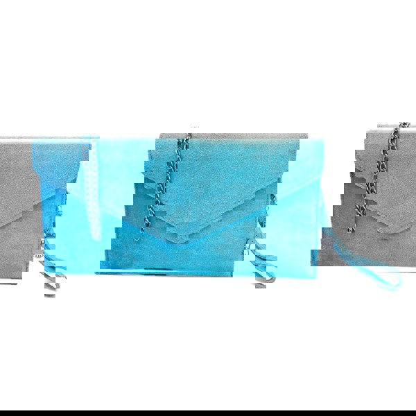 Kitise Genuine Italian Suede Envelope Style Cluth Bag Purse Flat Messenger Handbag