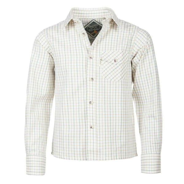Rydale Junior Country Shirt Green Tattersall front view