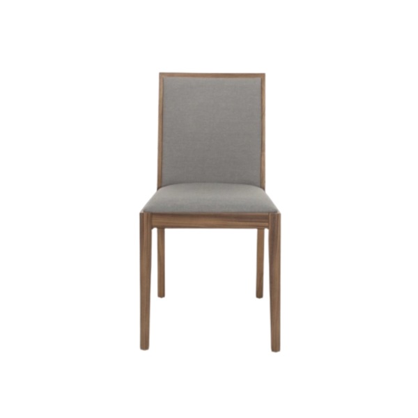 Lotus Dining Chair - Walnut and grey