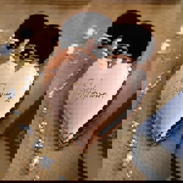 Personalised Memento Company Personalised Engraved Rose Gold Heart Trinket Box