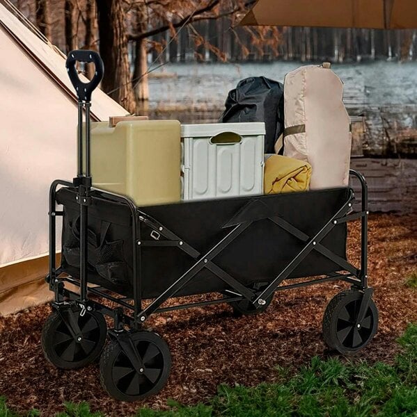 Neo Foldable Collapsible Garden Festival Cart - Black