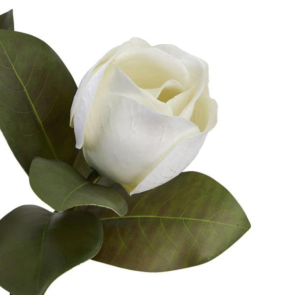 Wyld Haus Set of 3 Artificial Flowers White Magnolia Stems