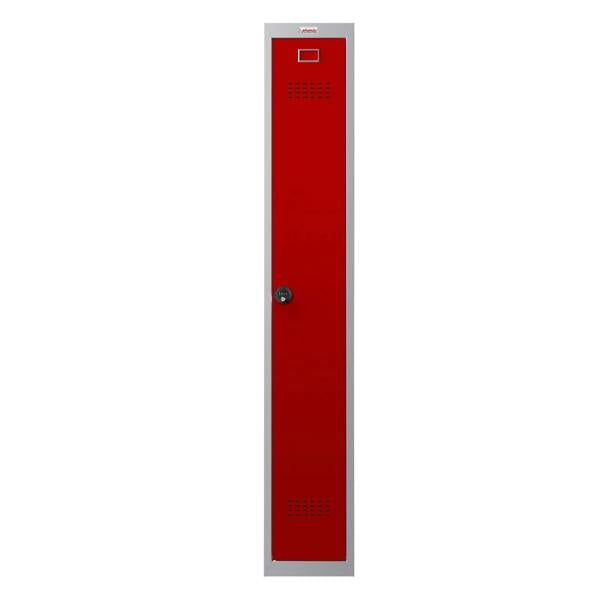 Phoenix Safe Phoenix PL Series PL1130GRC 1 Column 1 Door Personal Locker Grey Body/Red Door with Combination Lock