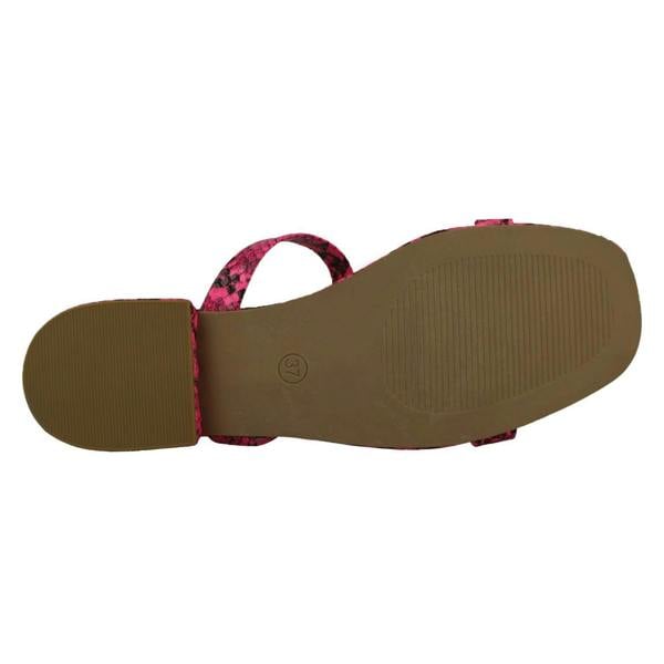 Spot On Ladies Spot On Snake Print Sandals F00254