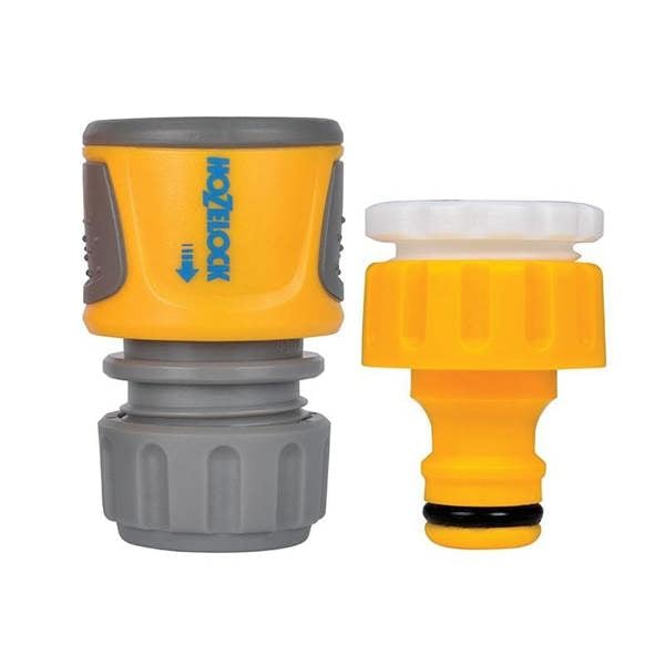Hozelock 2071 Threaded Tap & Soft Touch Hose End Connector Set - Multi Colour - 